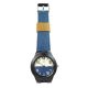 Orologio con cinturino in jeans blu