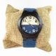 Orologio con cinturino in jeans blu